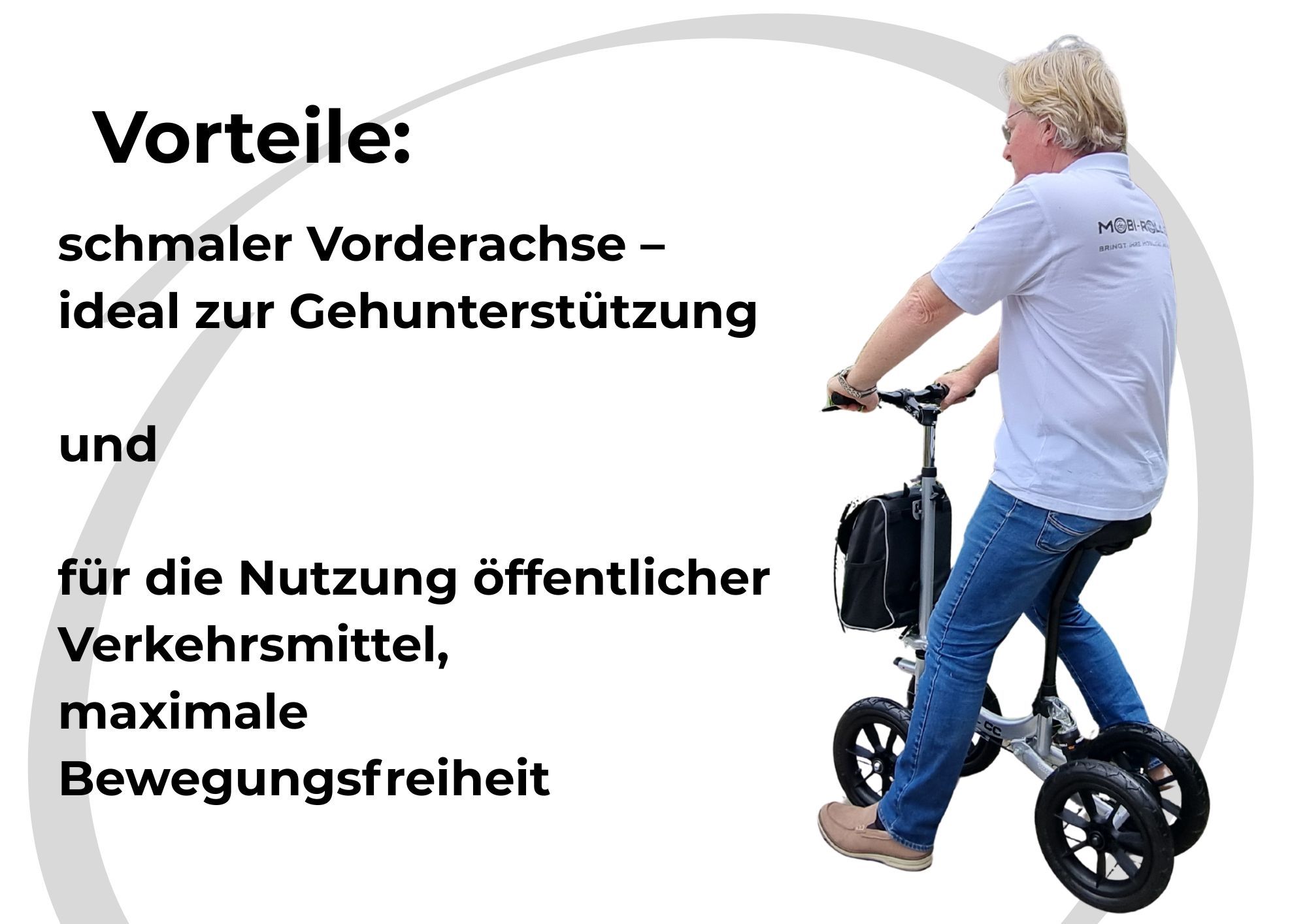 Mobi-Roll Laufroller (MRW 25 CC) | Gehhilfe mit Sitz – TESTEN vor dem Kauf !